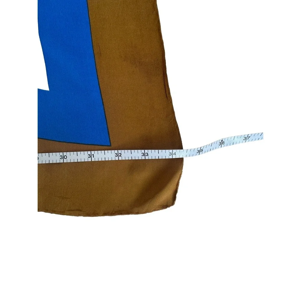 VTG Deutsche Aerospace Abstract World Globe Space 100 silk hand rolled scarf 34